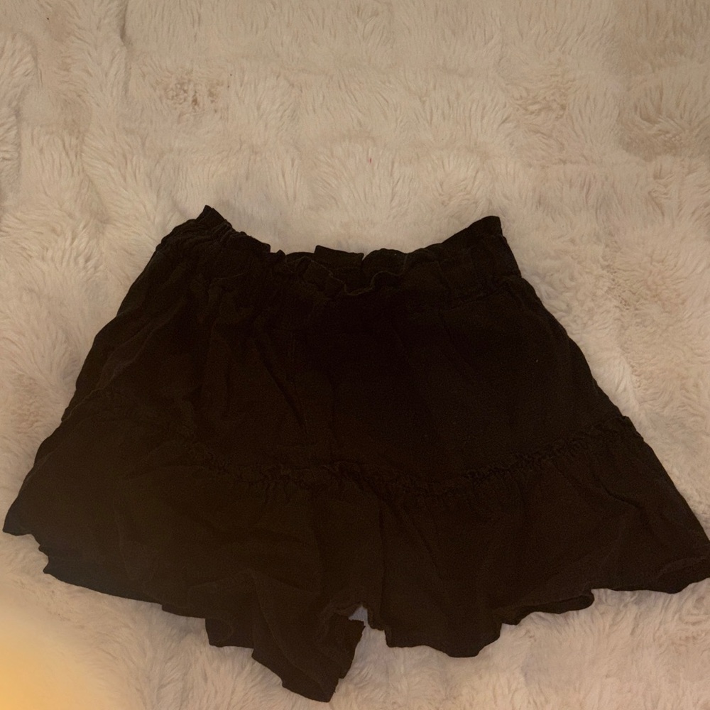 Vanilla Star Black Ruffled Skorts